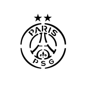 Écusson PSG avec tour Eiffel stylisée pour tatouage temporaire supporter moderne