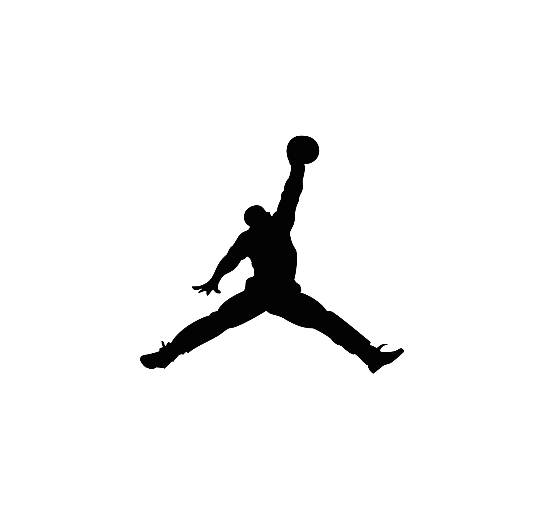 Silhouette joueur de basket style jumpman pour tatouage temporaire dynamique