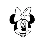 Minnie souriante avec grand nœud pour tatouage temporaire Disney joyeux