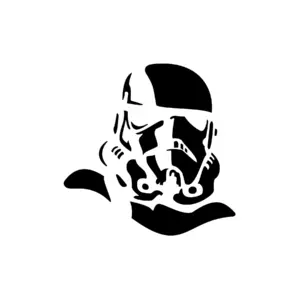 Casque de Stormtrooper au design futuriste pour tatouage temporaire science-fiction