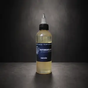 Vernis fixateur 100 ml pour tatouage temporaire, à appliquer à l’aérographe pour prolonger la tenue des tatouages réalisés avec l’encre à séchage rapide