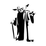 Yoda aux grandes oreilles au tracé détaillé pour tatouage temporaire inspiré