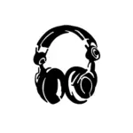 Casque audio stylisé pour tatouage temporaire inspiré de l’écoute musicale et de l’univers sonore