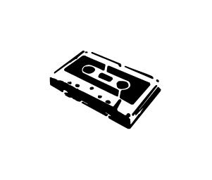 Cassette audio vintage pour tatouage temporaire inspiré de la musique rétro et des souvenirs musicaux