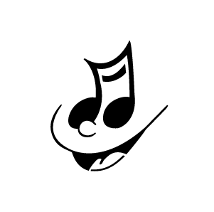 Note musicale stylisée pour tatouage temporaire inspiré de la passion de la musique