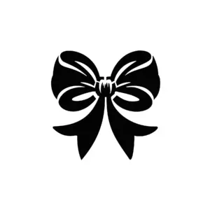 Petit nœud décoratif aux courbes douces pour tatouage temporaire raffiné