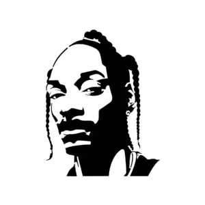 Portrait Snoop Dog au style urbain pour tatouage temporaire moderne