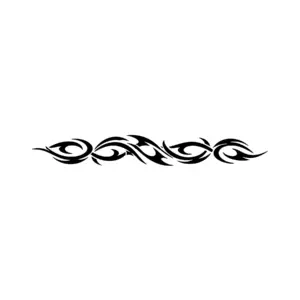 Pochoir tatouage éphémère bracelet tribal entrelacé aux courbes effilées pour tour de bras