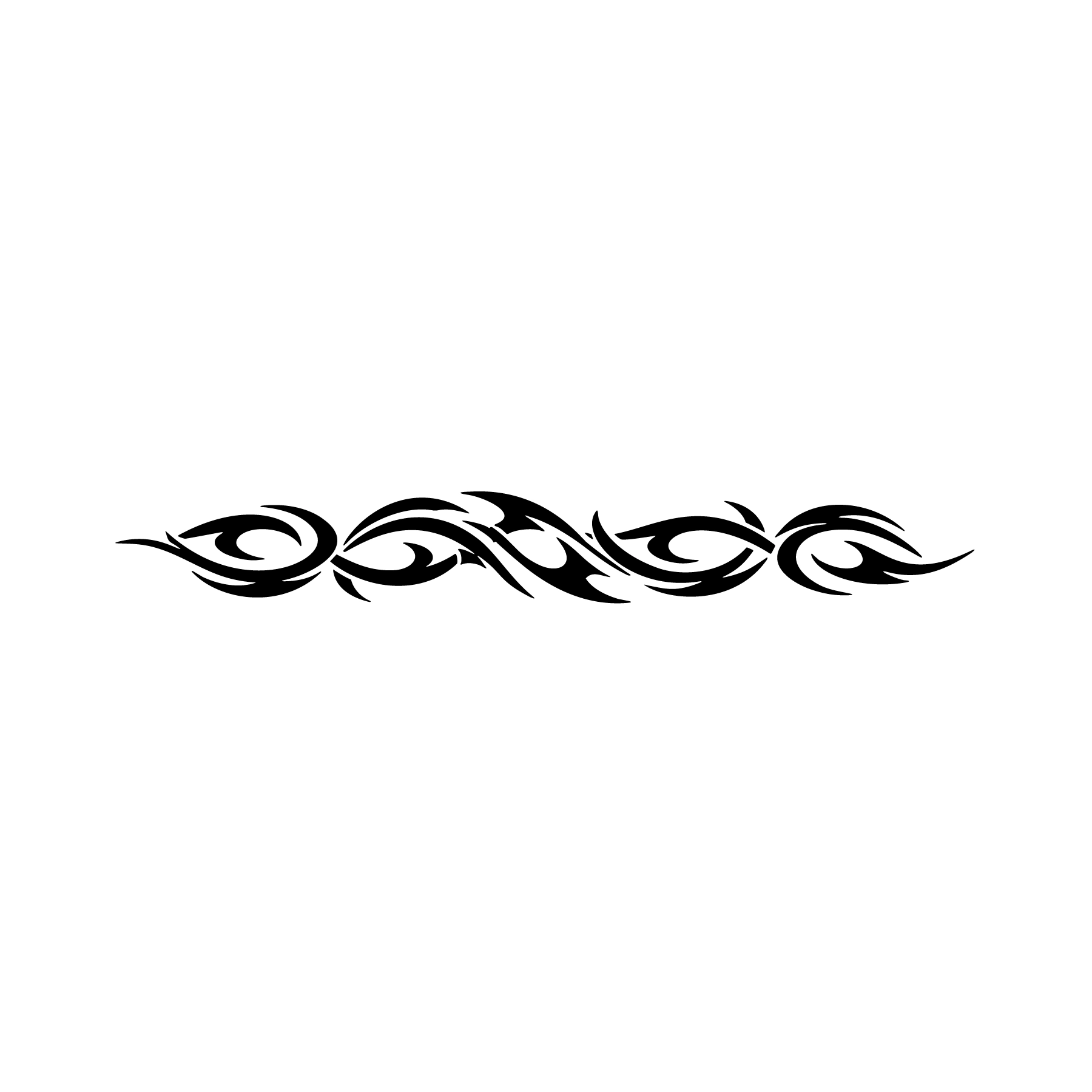 Pochoir tatouage éphémère bracelet tribal entrelacé aux courbes effilées pour tour de bras